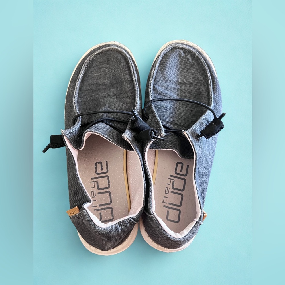 Hey Dude Grey Slip-On Loafers - Picture 2 of 7
